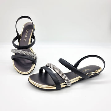 Beira Rio 8367-641 Flat Sandal in Black